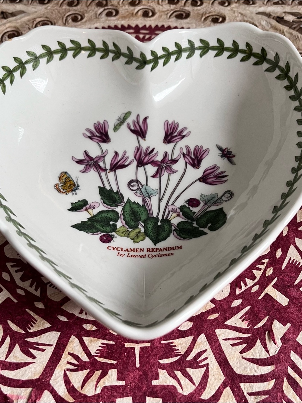 Portmeirion Botanic Garden heart shaped dish